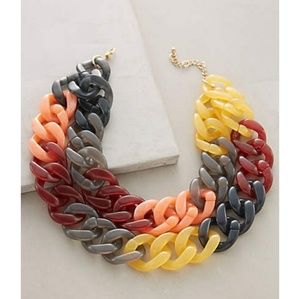 Anthropologie Resin Link Necklace
